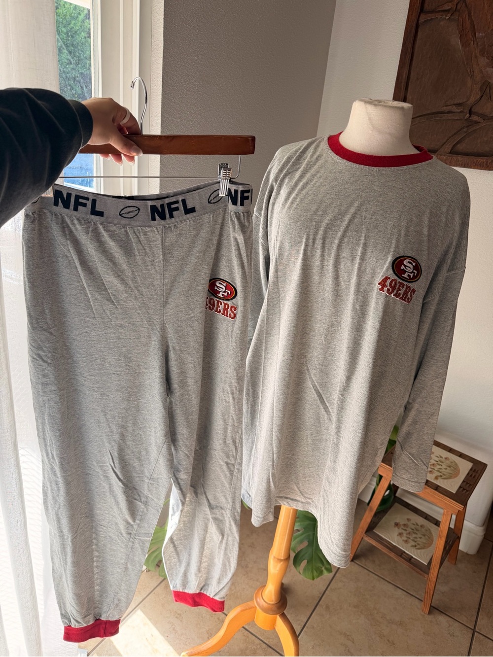Vintage 49ers NFL Pajama Lounge Set M Fits L XL